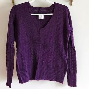 H&M L.O.G.G. Purple Cable Knit Sweater